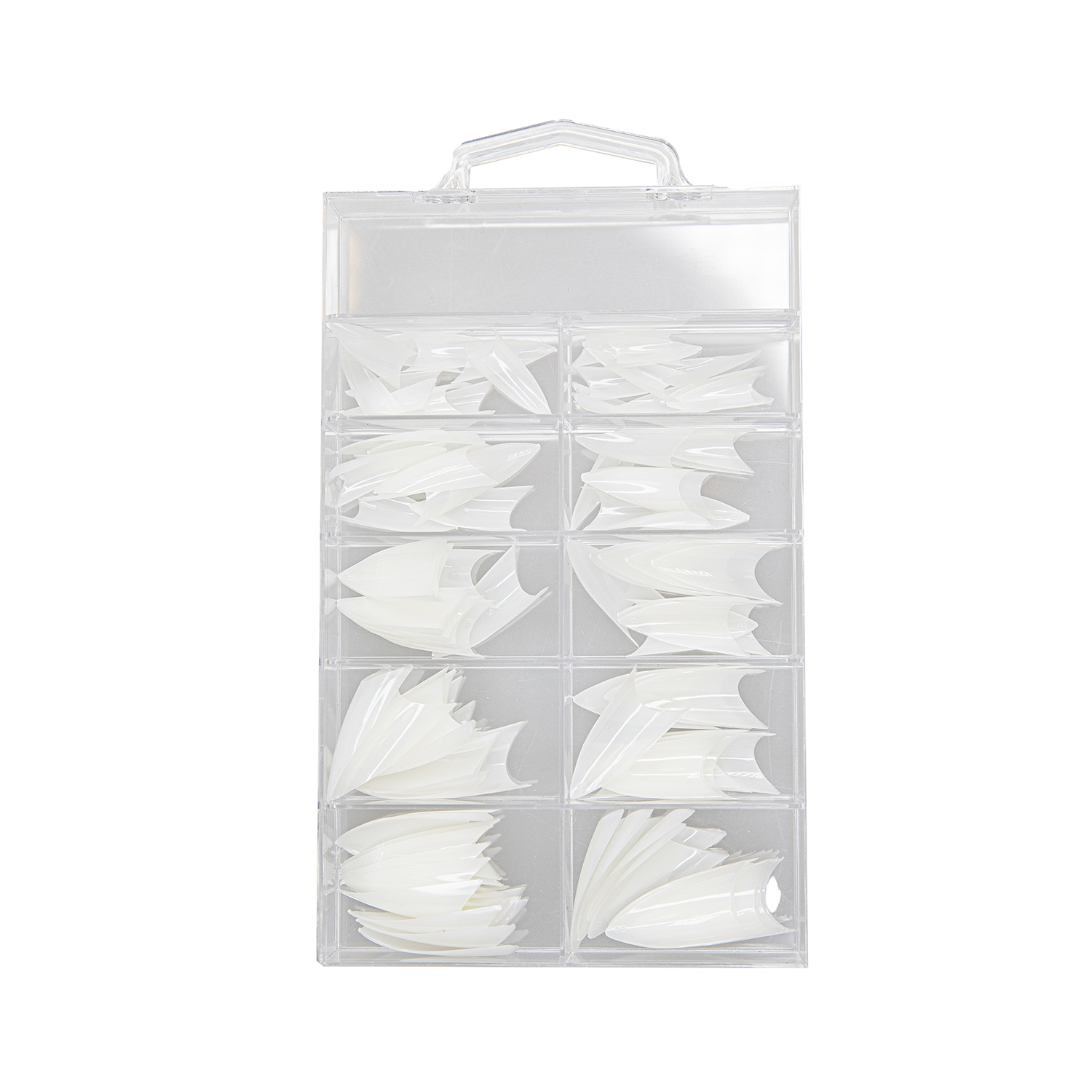 Stiletto NATURAL Tips (100pcs/box), Abstract | 235519